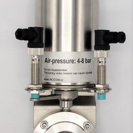 Vannes papillon de soudage type S-S, l´actionneur pneumatiques DN40