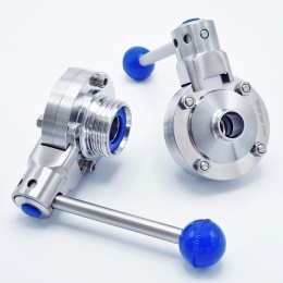 Vannes papillon DIN mâle/soudées (type G-S), en inox | DN20