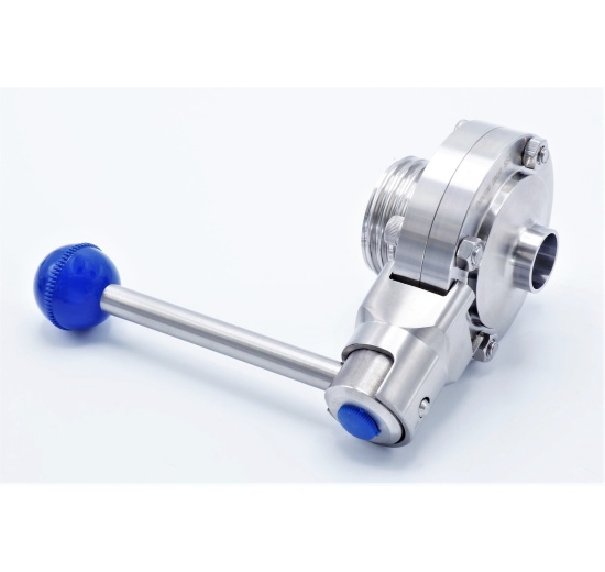 Vannes papillon DIN mâle/soudées (type G-S), en inox | DN20