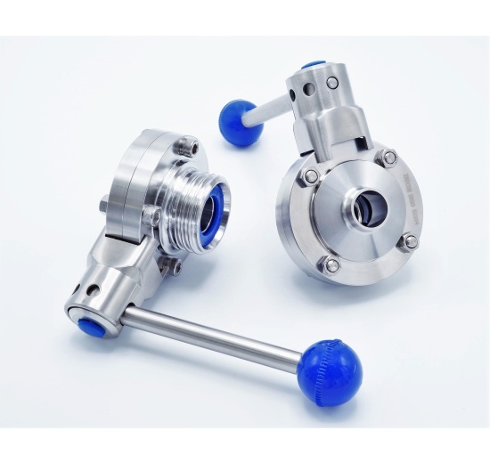 Vannes papillon DIN mâle/soudées (type G-S), en inox | DN20