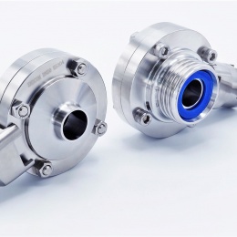 Vannes papillon DIN mâle/soudées (type G-S), en inox