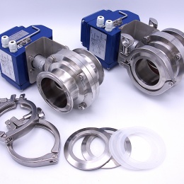 Vannes papillon en acier inoxydable, à commande électrique, type C-C, G-S, S-S, G-G