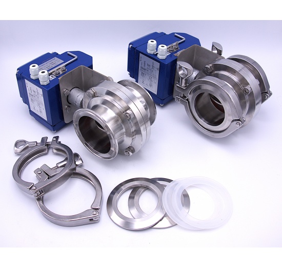 Vannes papillon en acier inoxydable, à commande électrique, type C-C, G-S, S-S, G-G