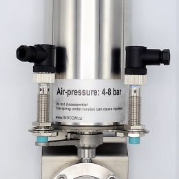 Vannes papillon pneumatiques, en inox, CLAMP