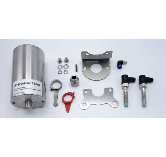 Vannes papillon pneumatiques, en inox, CLAMP