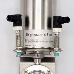 Vannes papillon pneumatiques, en inox, DIN mâle/soudées (type G-S)