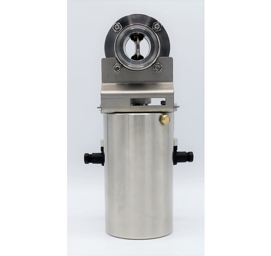 Vannes papillon pneumatiques, en inox, tri CLAMP | DN40